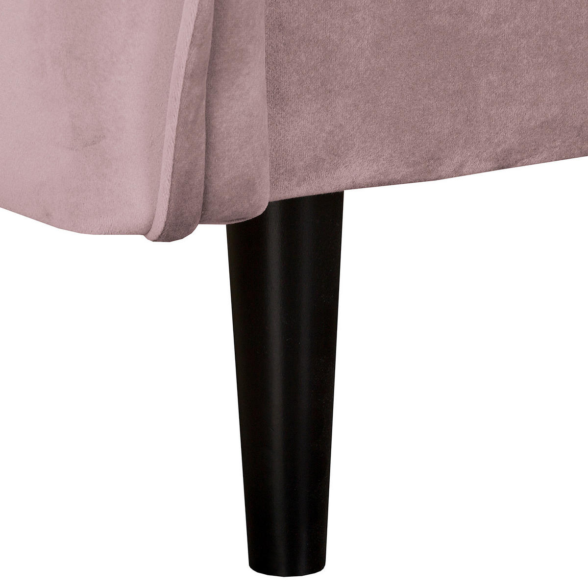 SESSEL in Samt Rosa  - Schwarz/Rosa, Design, Holz/Textil (74/86/100cm) - P & B