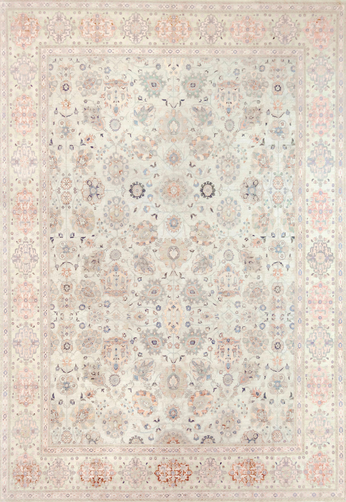 VINTAGE-TEPPICH 80/150 cm LIVING JANE Pastellblau, Perlmutt, Hellrosa  - Pastellblau/Hellrosa, Design, Kunststoff/Textil (80/150cm) - Lindorug