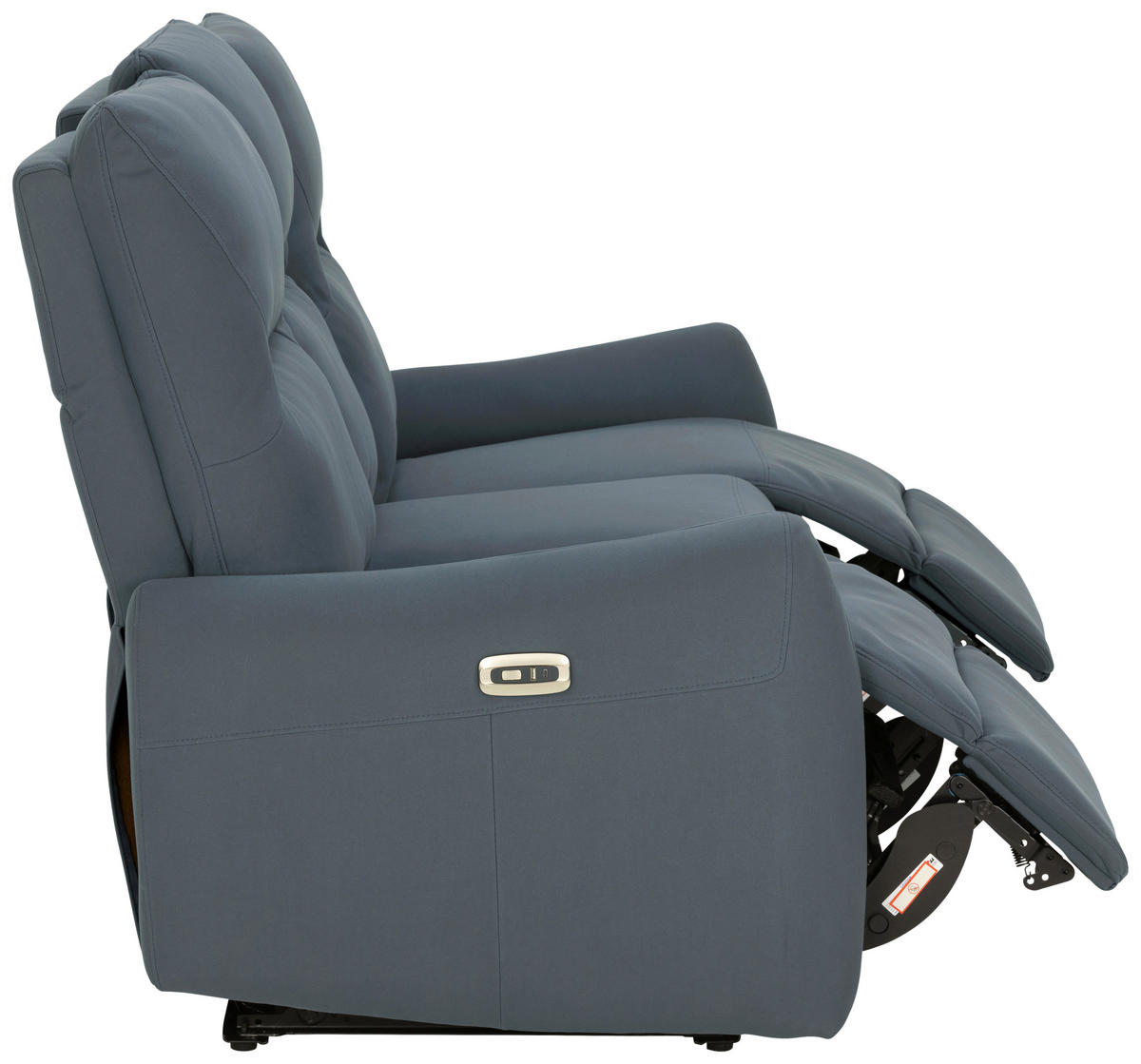 SITZGARNITUR Mikrofaser Dunkelblau  - Schwarz/Dunkelblau, KONVENTIONELL, Textil/Metall - Livetastic