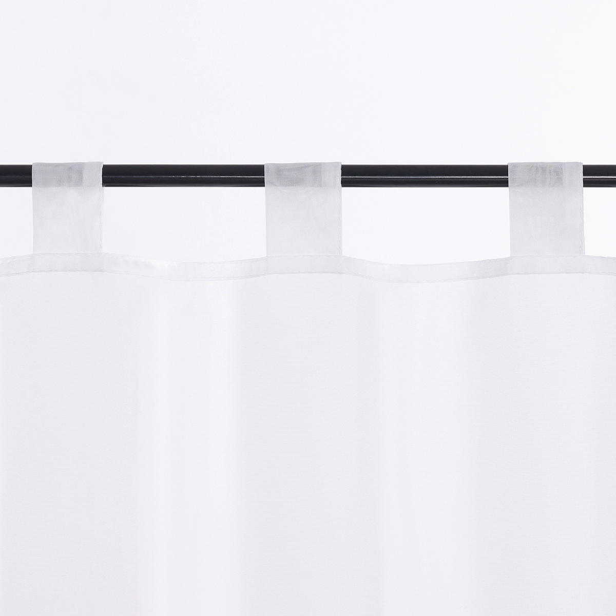 KURZGARDINE   90/30 cm   - Weiß Hochglanz, Basics, Textil (90/30cm) - Joyswahl