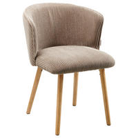 STUHL Cord Braun, Naturfarben Buche massiv  - Braun/Naturfarben, LIFESTYLE, Holz/Textil (61/79/61cm) - MID.YOU