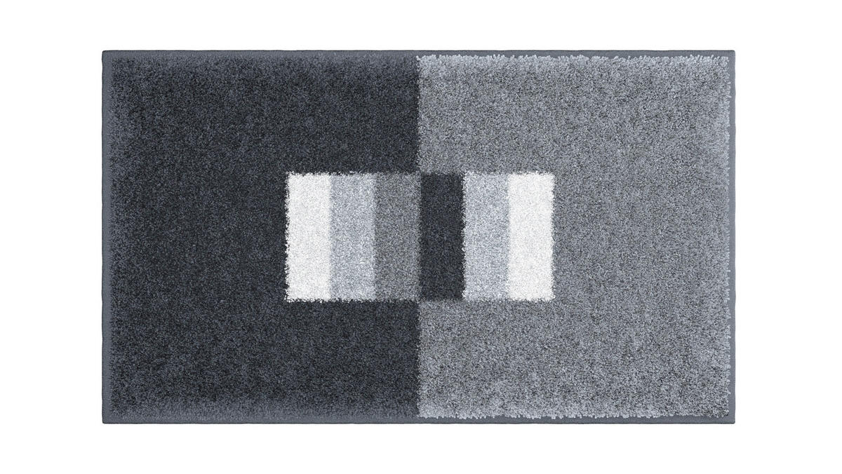 BADEMATTE Grund Grau 65/115 cm  - Grau, Basics, Kunststoff/Textil (65/115cm) - Grund