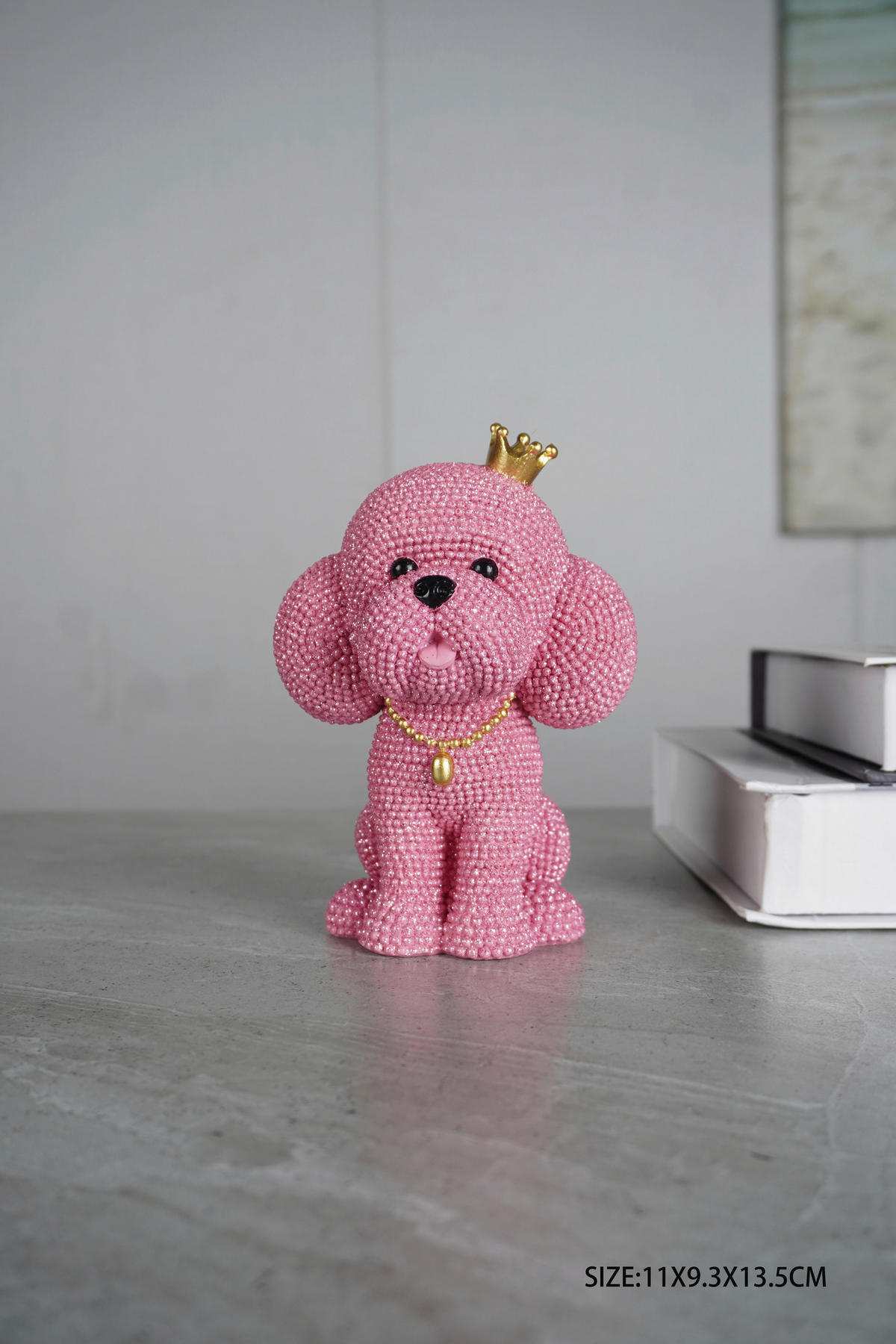 DEKOR ÁLLATFIGURA - rózsaszín, Basics, műanyag (11/9,3/13,5cm)