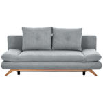 SCHLAFSOFA Webstoff Hellgrau  - Buchefarben/Hellgrau, KONVENTIONELL, Holz/Textil (205/86/94cm) - Carryhome