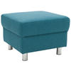 HOCKER in Textil Petrol  - Chromfarben/Petrol, KONVENTIONELL, Textil/Metall (54/40/54cm) - MID.YOU