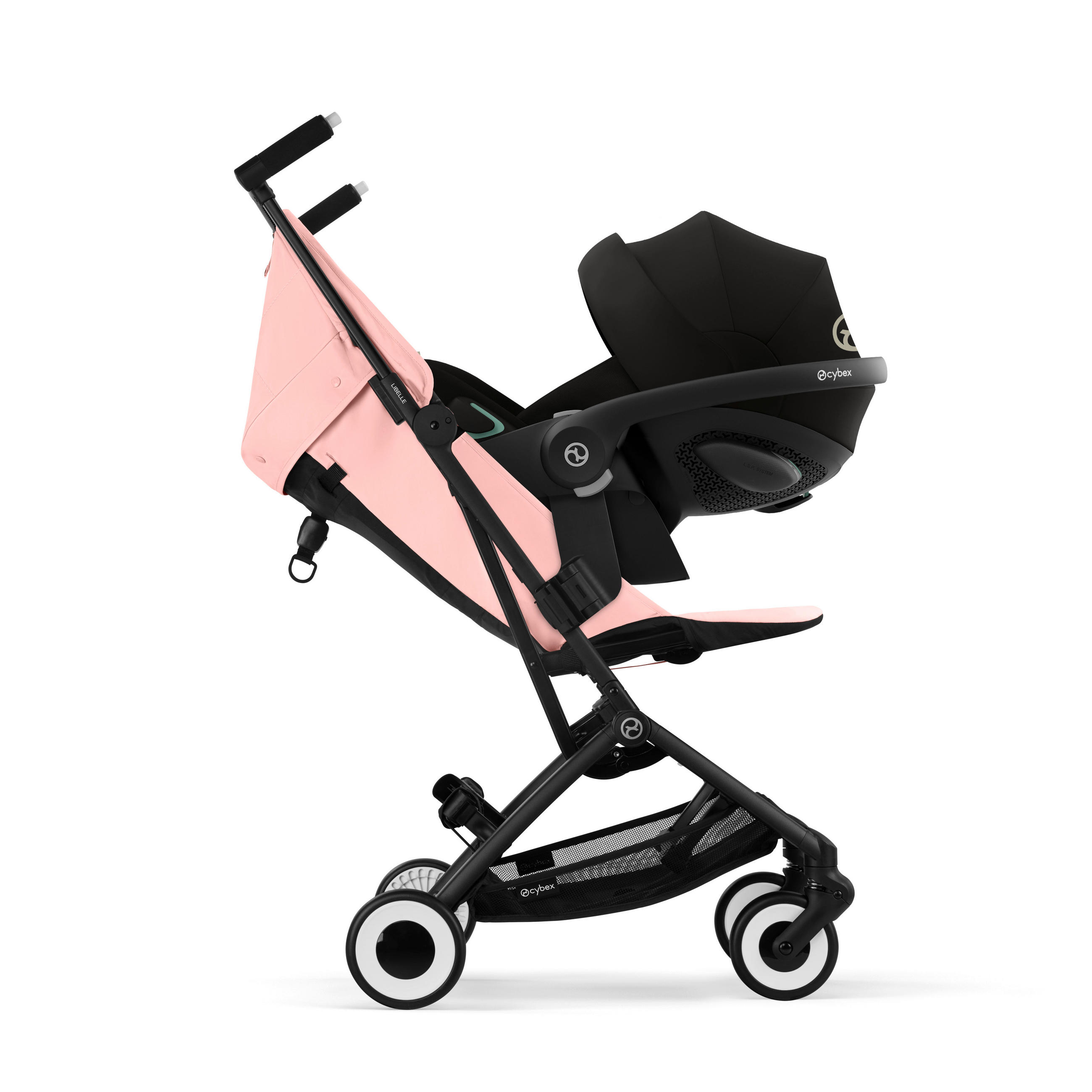 BUGGY Libelle  - Schwarz/Rosa, Basics, Textil/Metall (71/52/102cm) - cybex GOLD
