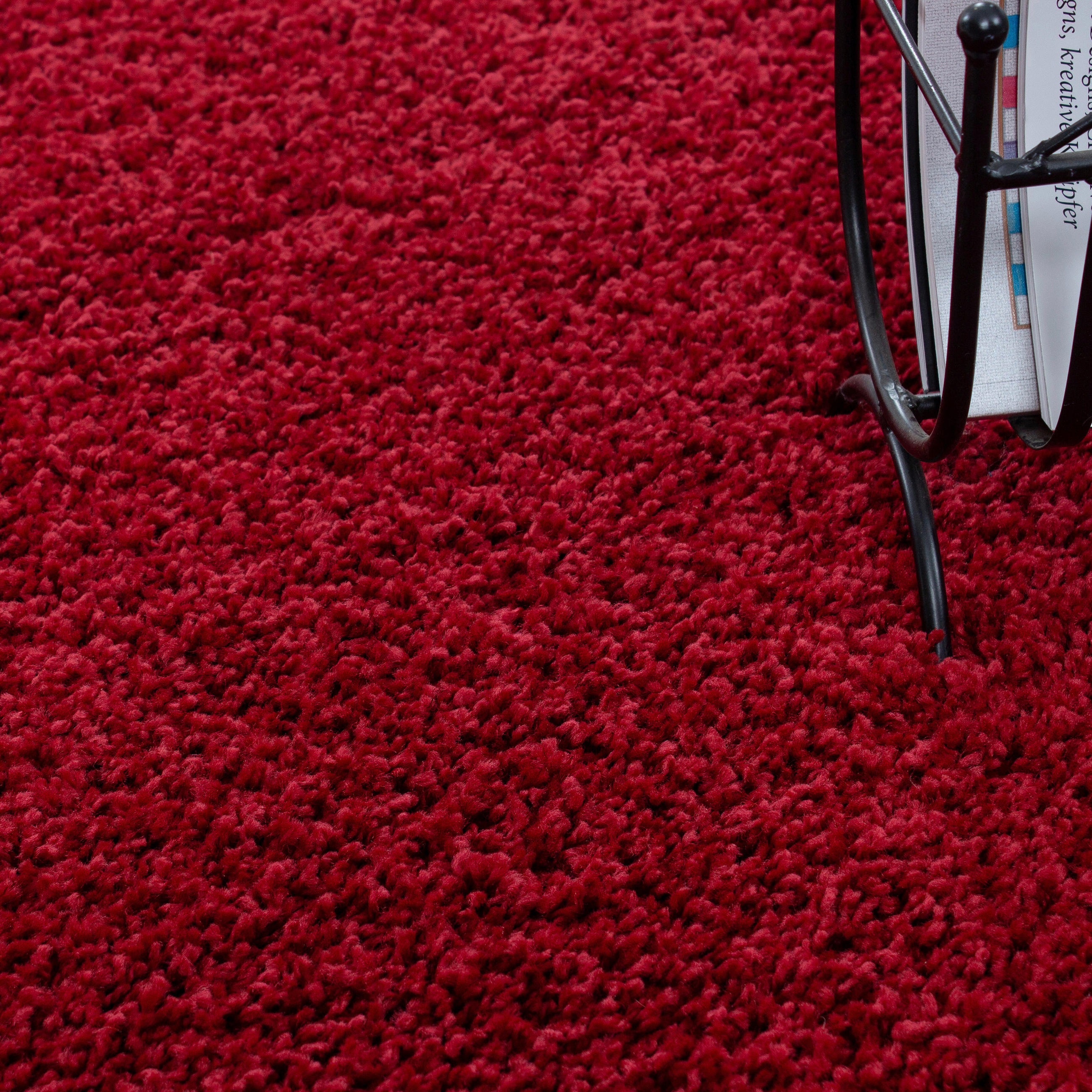 HOCHFLORTEPPICH 160 cm Life 1500 Rot  - Rot, KONVENTIONELL, Textil (160cm) - Novel