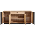 SIDEBOARD  in 180/82/44 cm  - Eichefarben/Anthrazit, Design, Holzwerkstoff/Metall (180/82/44cm) - Carryhome