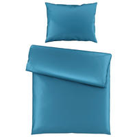 POVLEČENÍ, satén, modrá, 140/220 cm - modrá, Basics, textil (140/220cm) - Novel