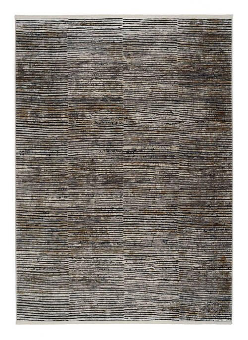 WEBTEPPICH 67/130 cm Colorado Stripe Schwarz, Beige  - Beige/Schwarz, Design, Textil (67/130cm) - Musterring