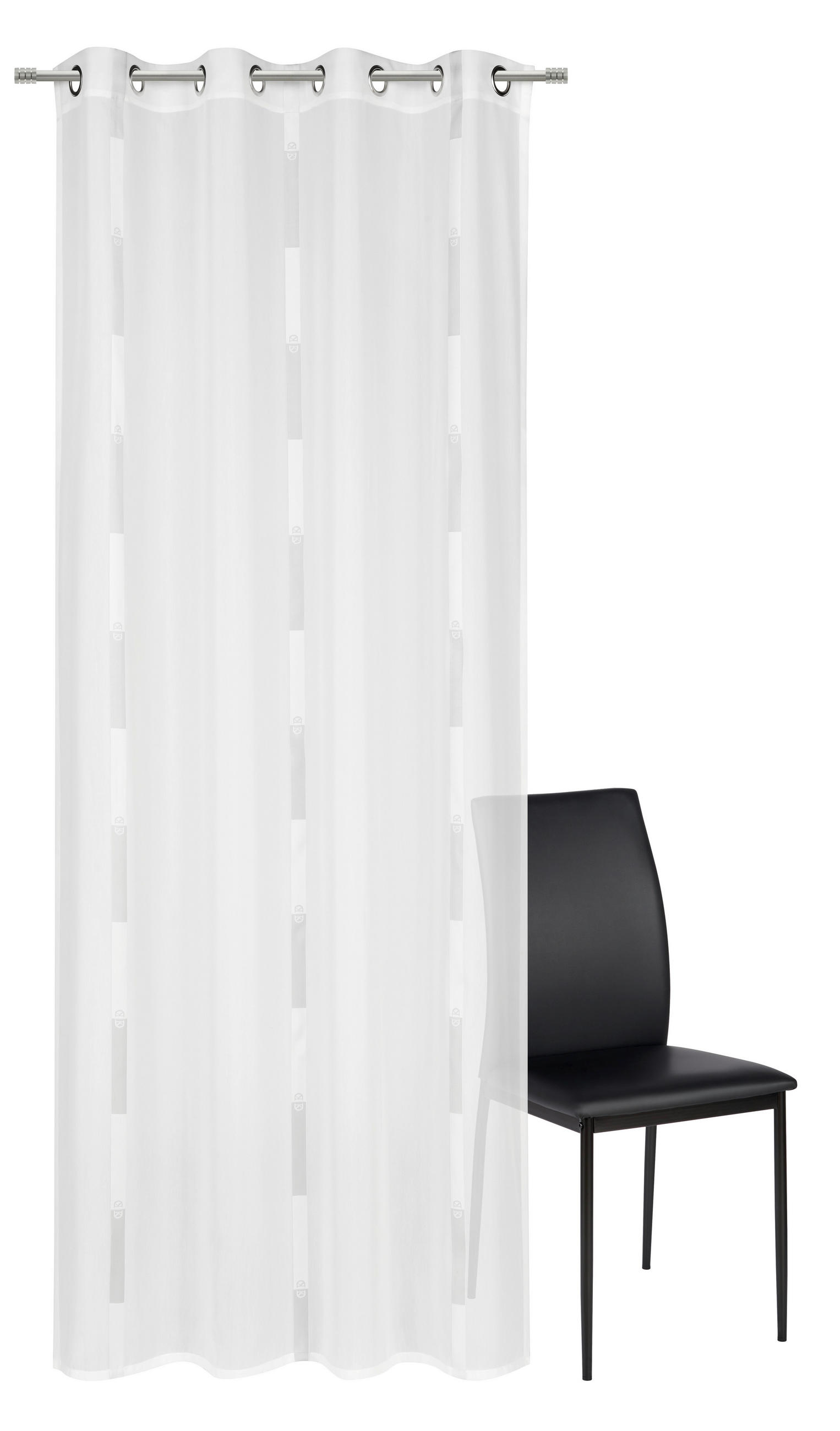 ÖSENSCHAL MIGUEL halbtransparent 140/260 cm - Silberfarben, KONVENTIONELL, Textil (140/260cm) - Dieter Knoll