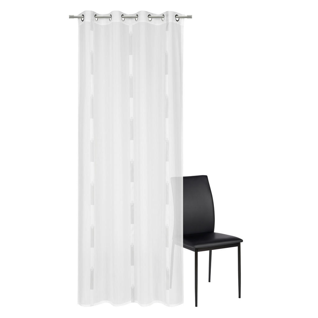 Thumbnail - Dieter Knoll Ösenschal Miguel, Silber, Textil, Struktur, 140x260 cm, Oeko-Tex® Standard 100, Wohntextilien, Gardinen & V...