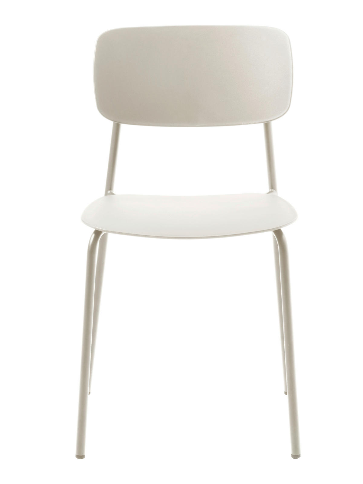 STUHL-SET 4 Stück  in matt  - Greige, MODERN, Kunststoff/Metall (43,5/79/61cm) - Livetastic