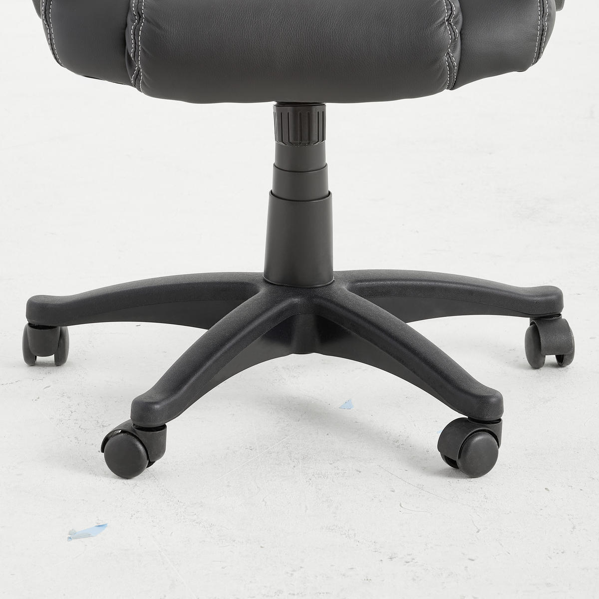HERNÁ STOLIČKA, kožený vzhľad, čierna - čierna/biela, Design, textil/plast (63/113-122/70cm) - Xora