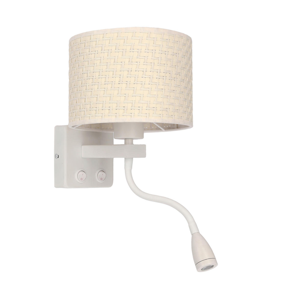 WANDLEUCHTE Polo 18/22/44 cm   - Creme/Weiß, Basics, Kunststoff/Metall (18/22/44cm)