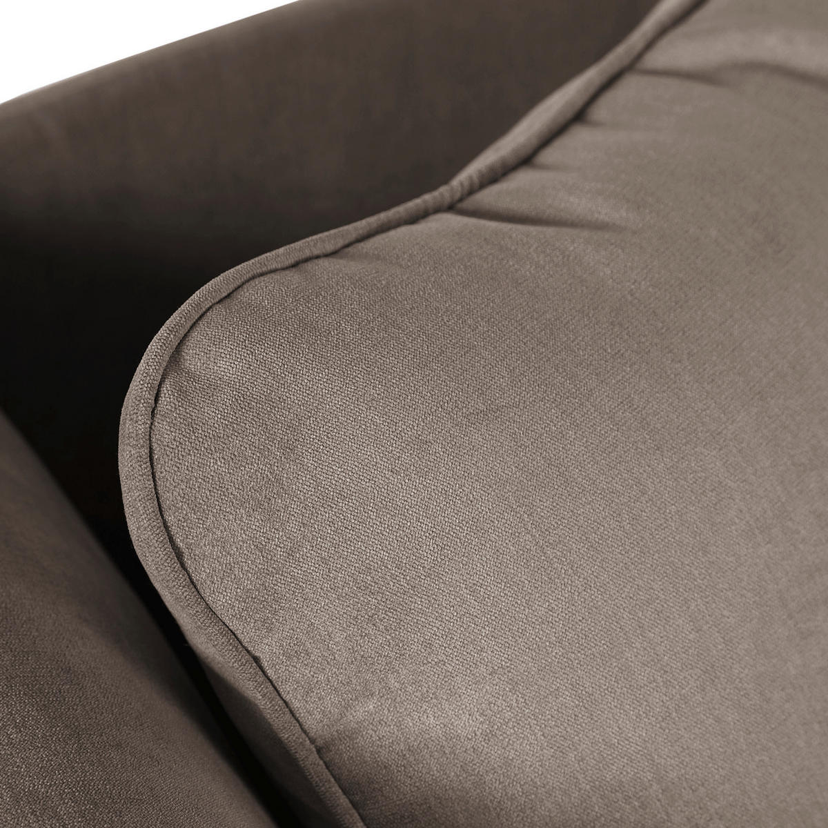 RÉCAMIERE in Mikrofaser Taupe  - Taupe/Eichefarben, Lifestyle, Holz/Textil (88/85/176cm) - Xora