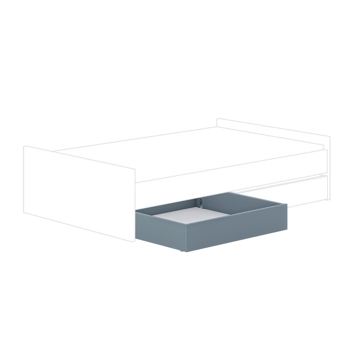 BETTKASTEN Blau  - Blau, Basics, Holzwerkstoff (98,5/20/95,2cm) - Paidi