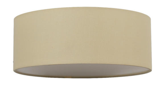 Deckenleuchte Mila Ø 26 cm mit Textilem Lampenschirm - Beige, ROMANTIK / LANDHAUS, Textil/Metall (26/10cm) - James Wood