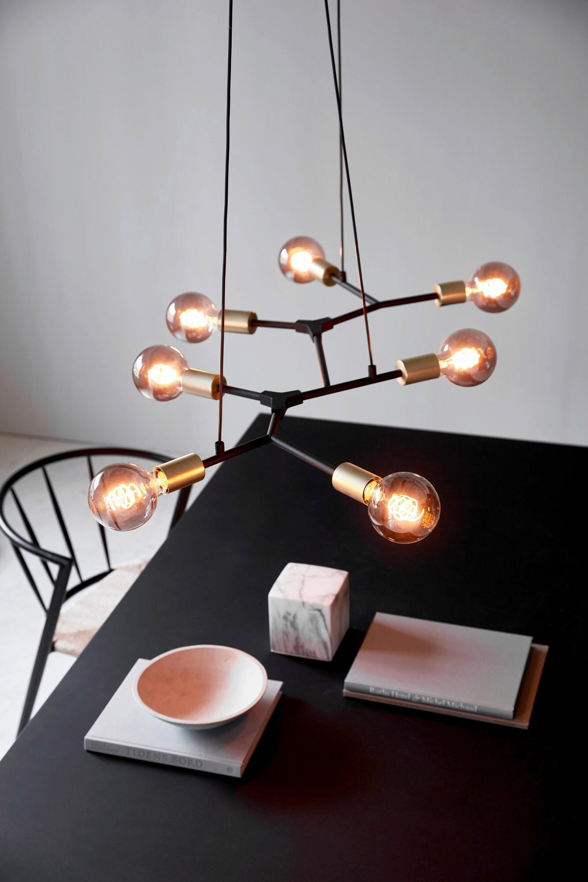 PENDELLEUCHTE Josefine 91/45/4,4 cm  - Schwarz, Design, Metall (91/45/4,4cm) - Nordlux