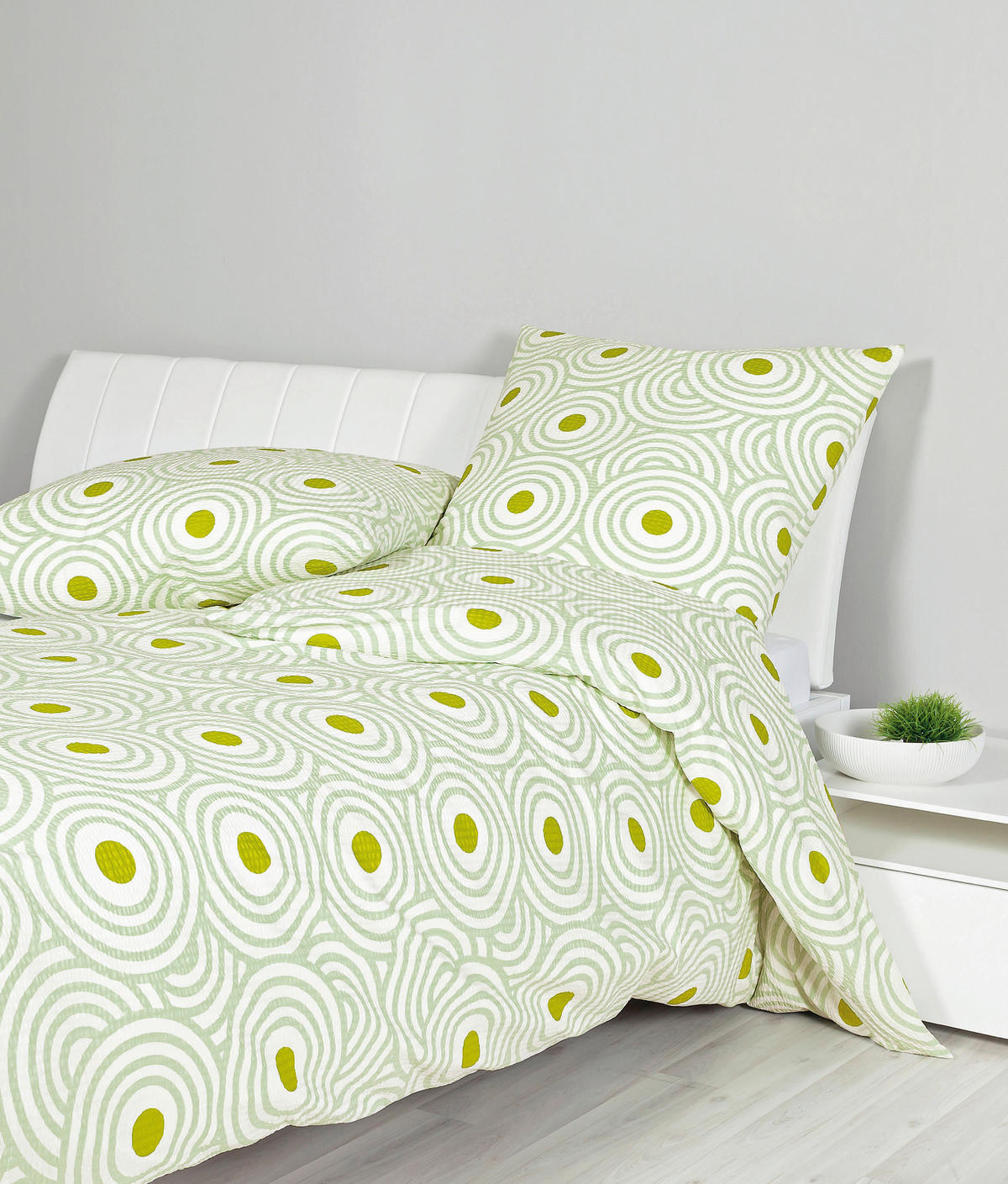 BETTWÄSCHE Seersucker 135/200 cm  - Grün, Basics, Textil (135/200cm) - Janine