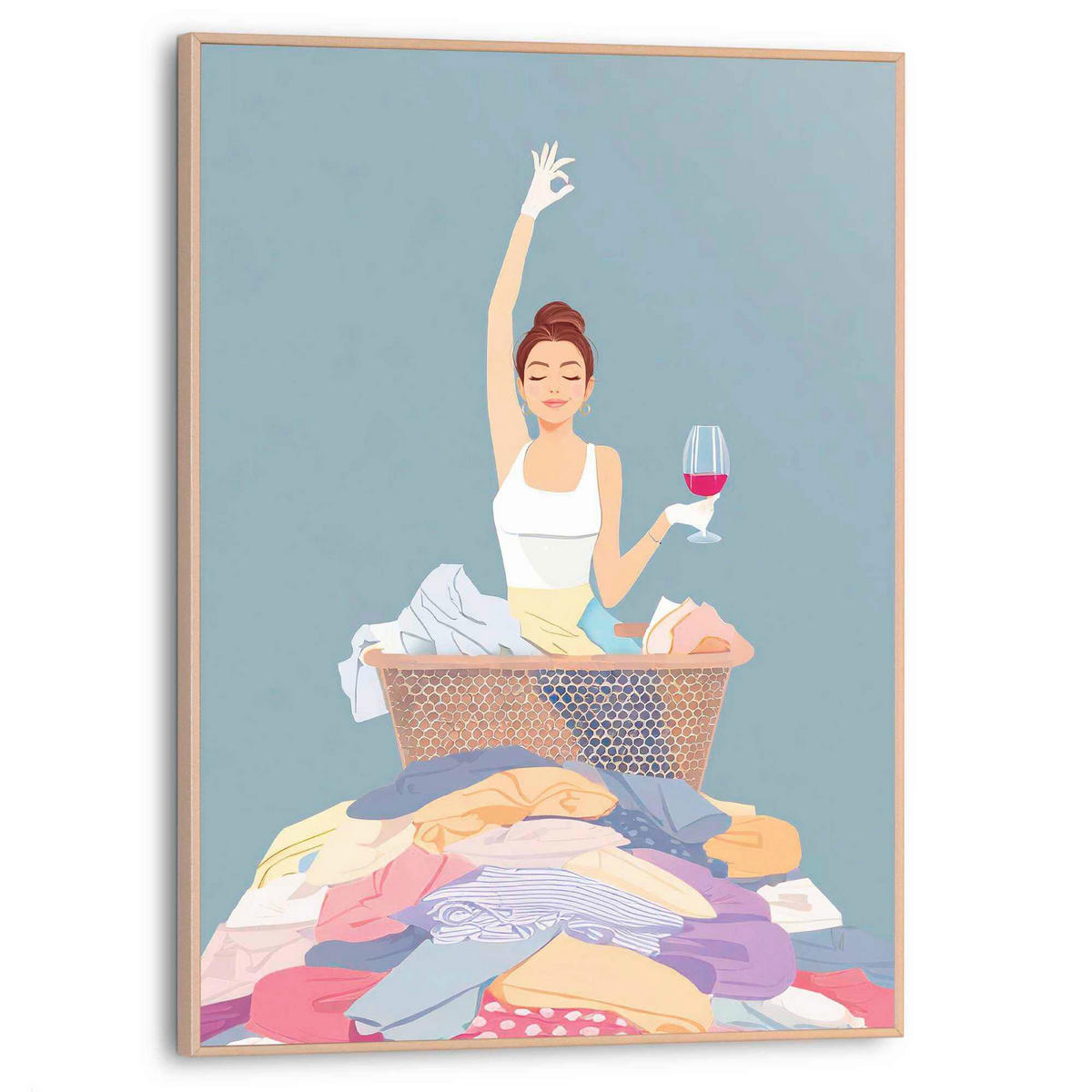 BILD 30/40 cm  - Blau, Trend, Holzwerkstoff (30/40cm) - Reinders!