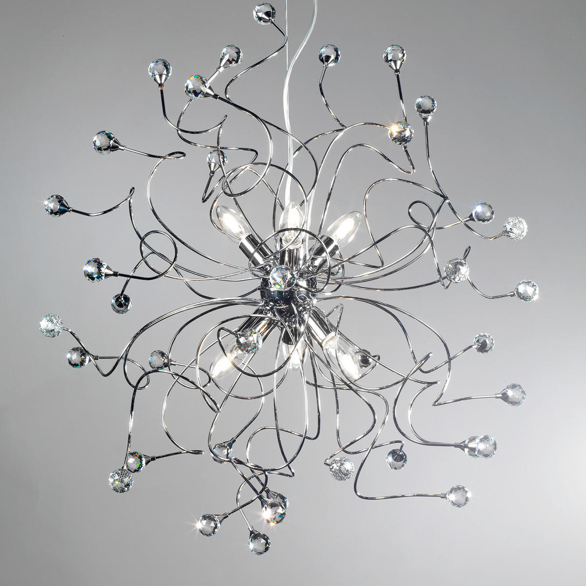 LUSTER, 60/60/150 cm  - chrómová, Konventionell, kov (60/60/150cm)