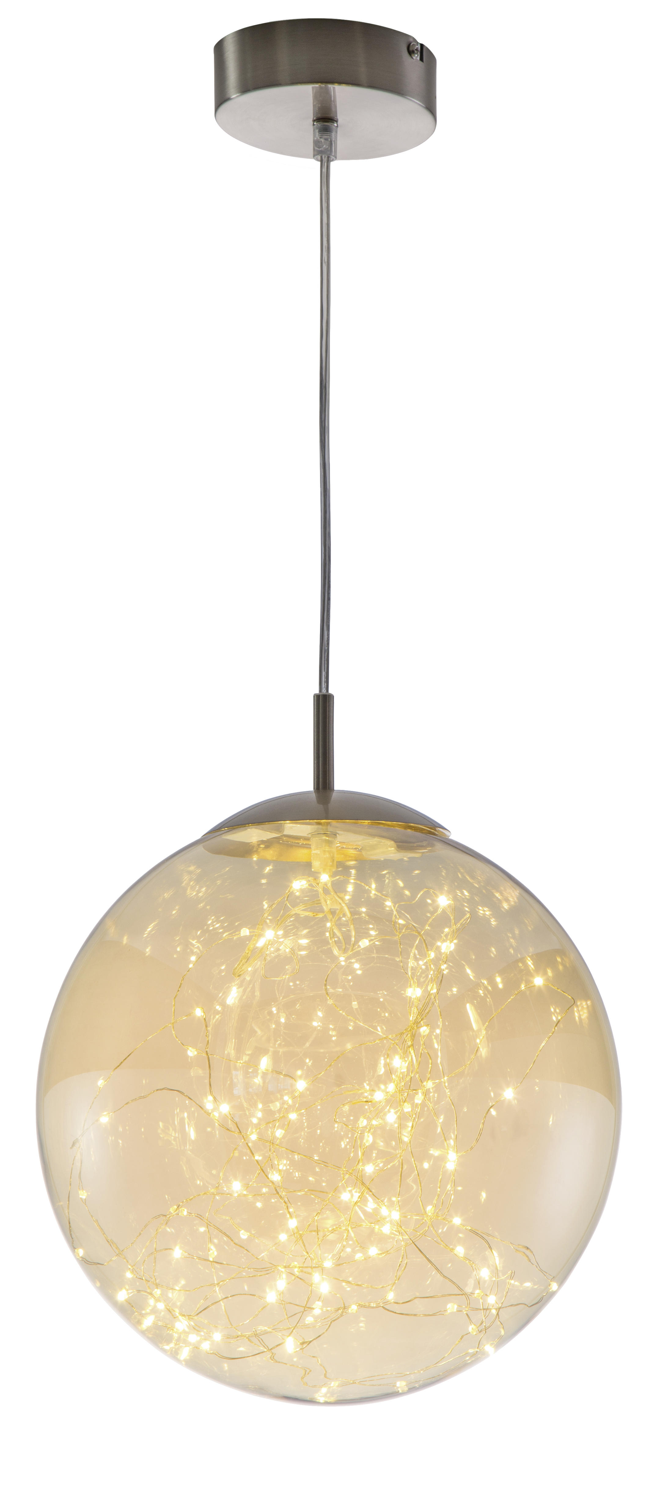 LED-HÄNGELEUCHTE Lights  - Bernsteinfarben, LIFESTYLE, Glas (25/150cm)