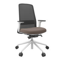 DREHSTUHL Schwarz, Weiß, Dunkelbraun  - Dunkelbraun/Schwarz, MODERN, Kunststoff/Textil (70/103-115/70cm)