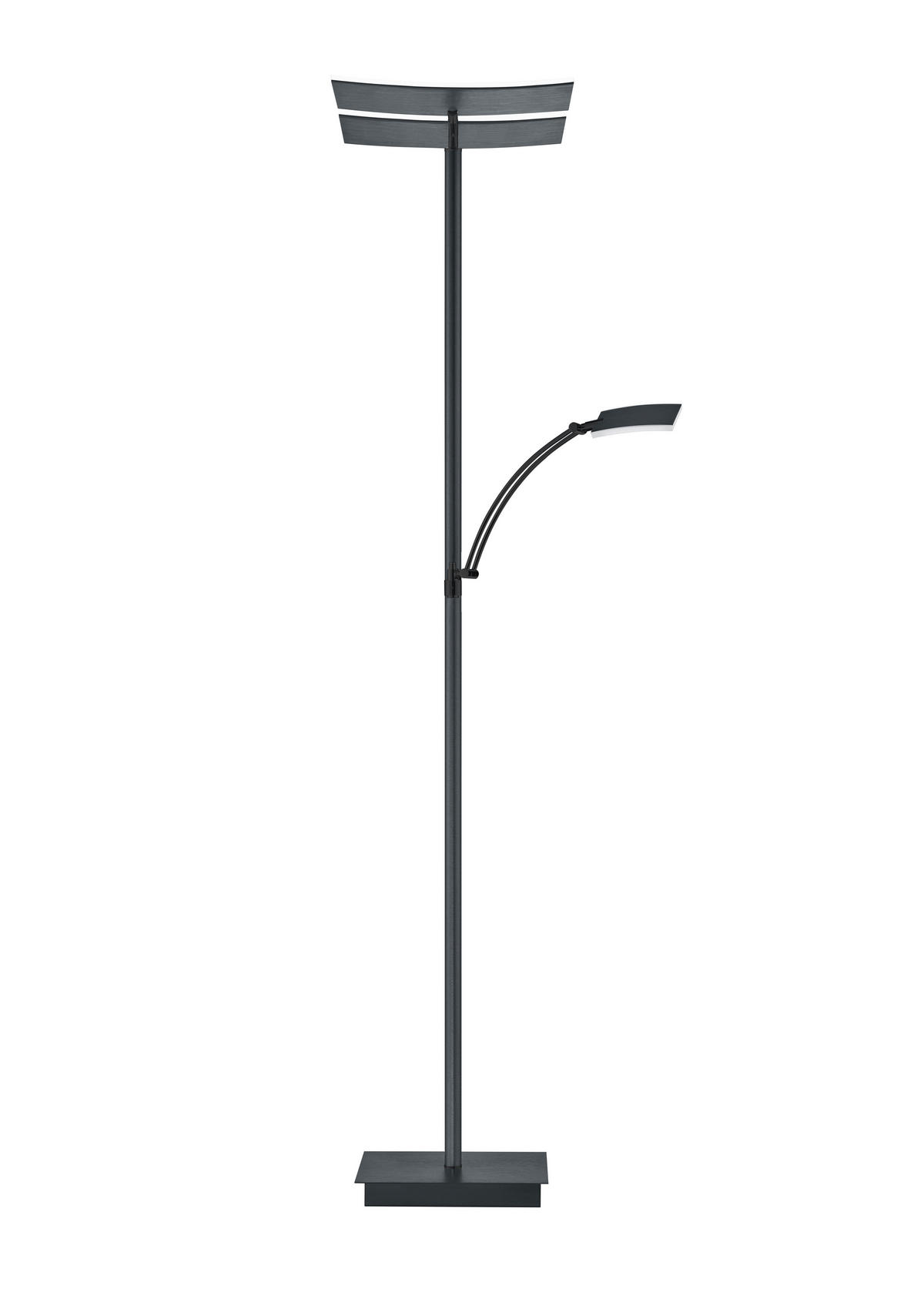 LED-STEHLEUCHTE 50/185 cm    - Anthrazit, Design, Metall (50/185cm) - Hell