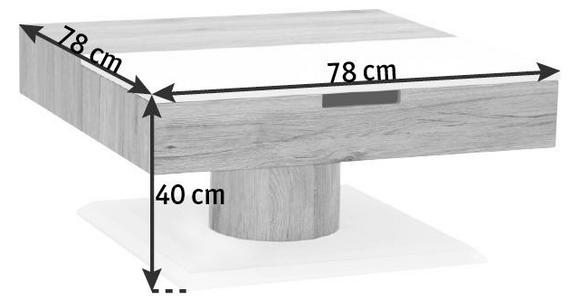 COUCHTISCH in Holzwerkstoff 78/78/40 cm - Weiß/Sonoma Eiche, Design, Holzwerkstoff (78/78/40cm) - Xora