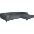 ECKSOFA  in Chenille Grau  279/222 cm  - Schwarz/Grau, KONVENTIONELL, Kunststoff/Textil (279/222cm) - Hom`in