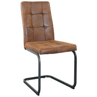 STUHL Eisen Webstoff  - Schwarz/Braun, Modern, Textil/Metall (43/92/56cm) - MID.YOU