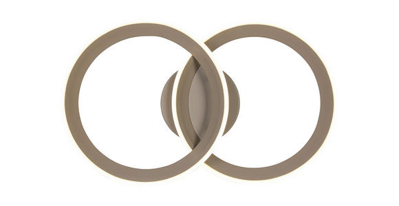 LED-DECKENLEUCHTE Velora 53,5/33/9,3 cm  - Sandfarben, Design, Kunststoff/Metall (53,5/33/9,3cm) - Dieter Knoll