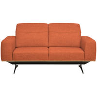 2-SITZER-SOFA Struktur Orange  - Schwarz/Orange, Design, Textil/Metall (174/76-97/102cm) - Novel