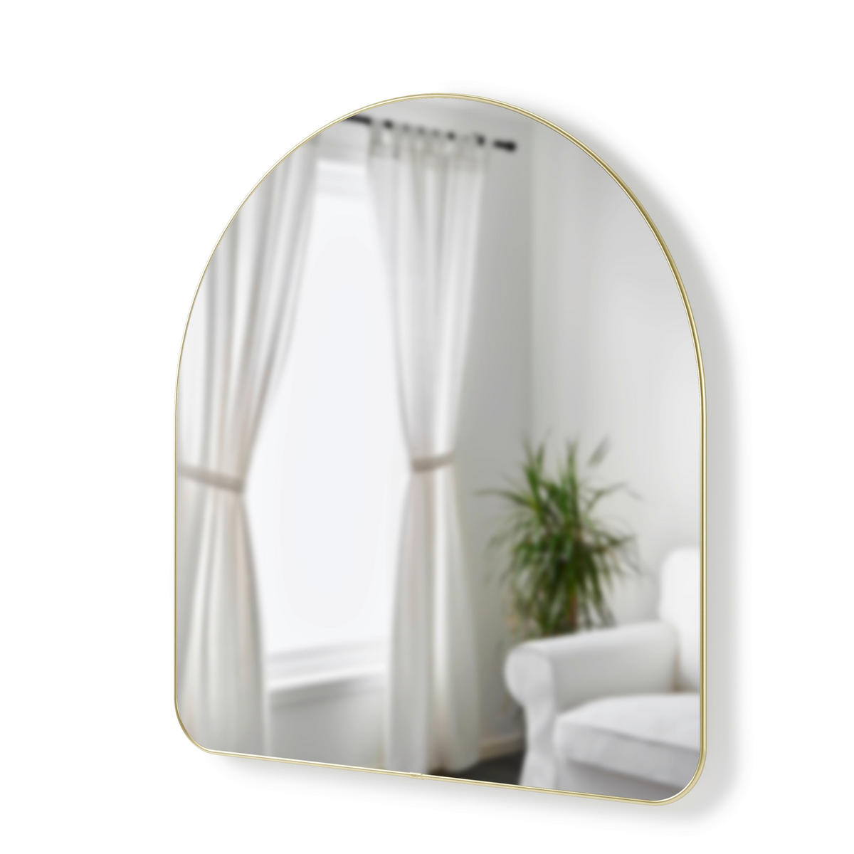 NÁSTENNÉ ZRKADLO 87/92/3 cm  - zlatá, Basics, kov/sklo (87/92/3cm) - Umbra