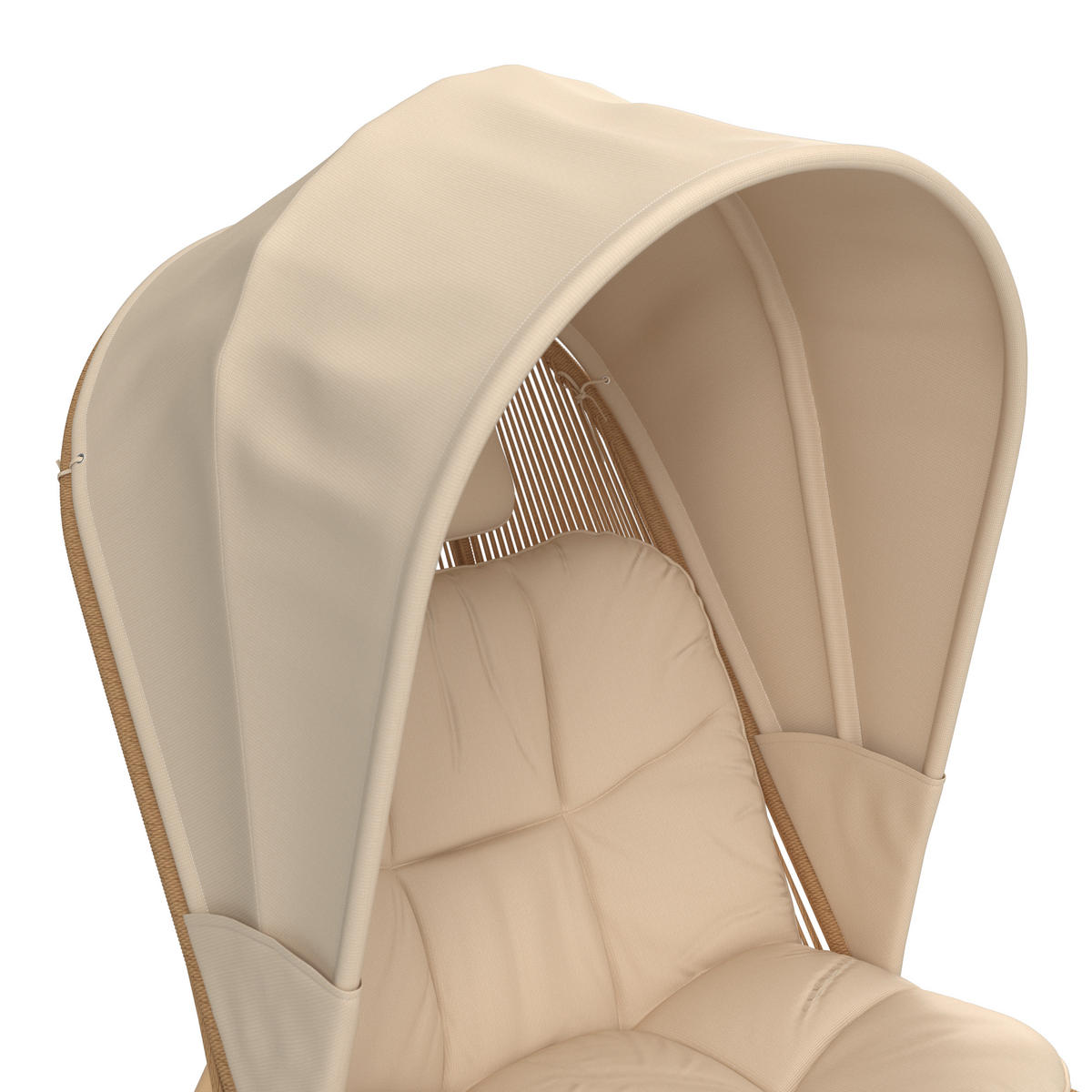 SONNENINSEL 84/71/141/38/114/50 cm Eisen  - Beige/Naturfarben, MODERN, Kunststoff/Textil (84/71/141/38/114/50cm) - Ambia Garden