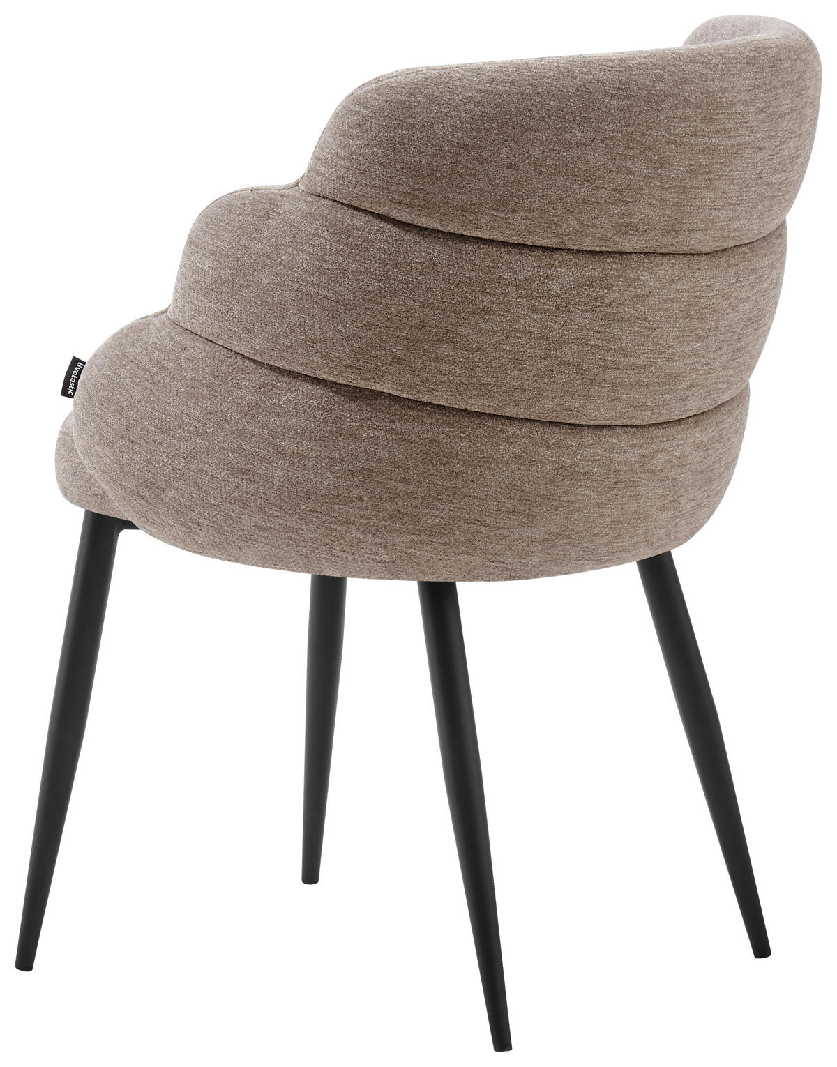 VIERFUßSTUHL - Taupe/Schwarz, MODERN, Holz/Textil (60,5/82/61cm) - Livetastic