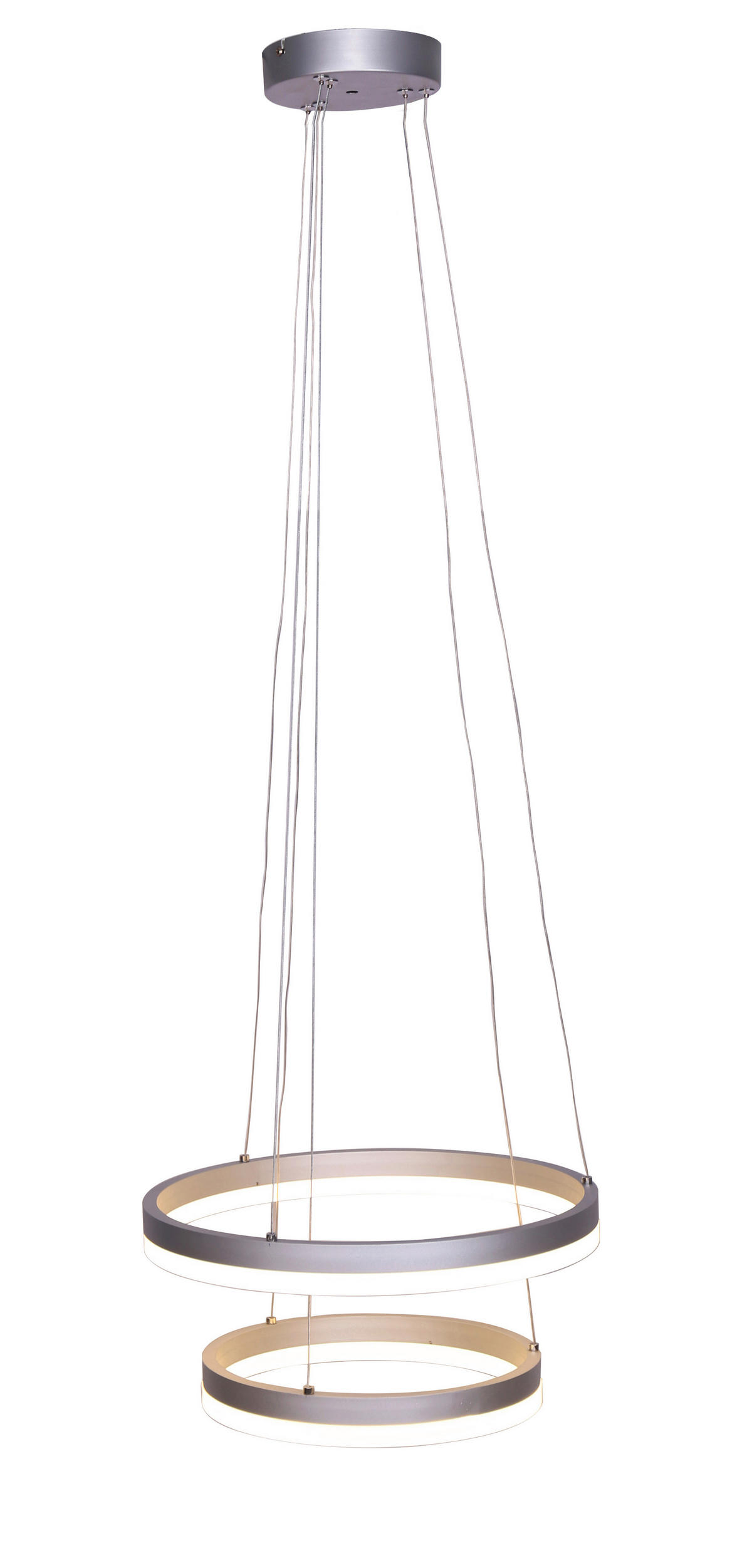 HÄNGELEUCHTE 38/150/38 cm  - Chromfarben/Weiß, Design, Kunststoff/Metall (38/150/38cm) - P & B