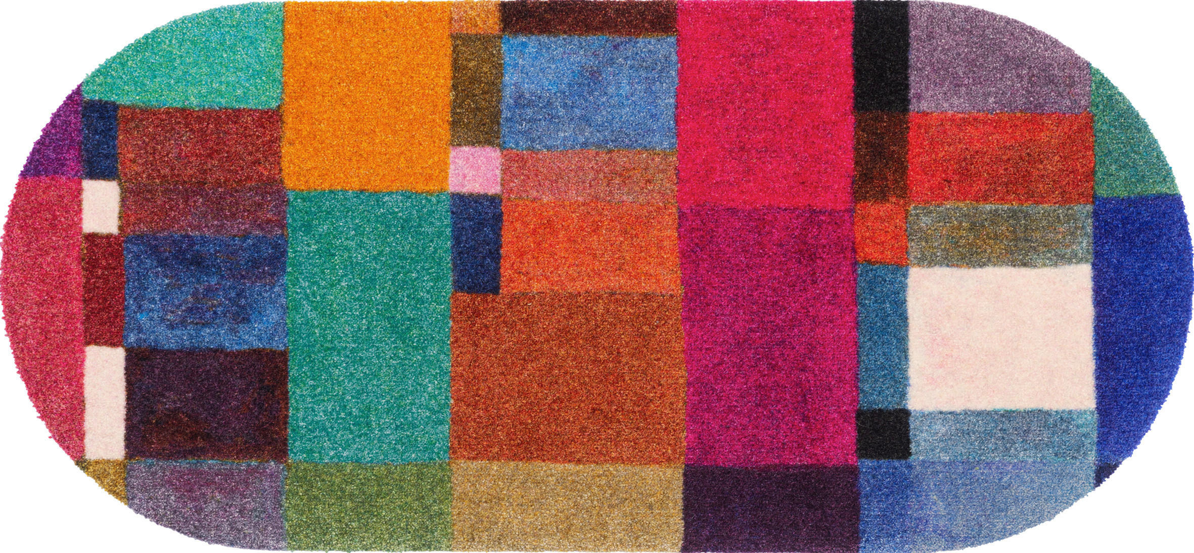 LÄUFER 70/150 cm Mosaique Multicolor  - Multicolor, Design, Kunststoff/Textil (70/150cm) - wash+dry