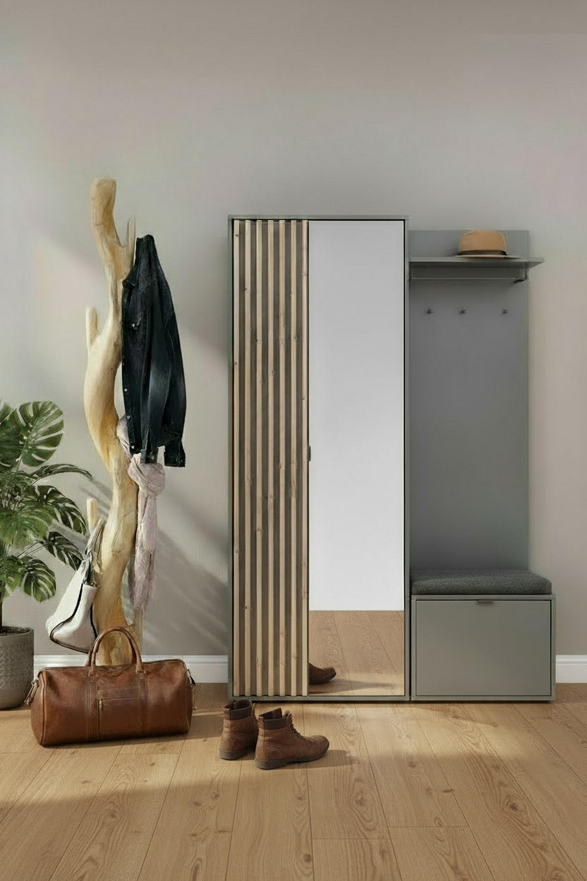 KLEIDERSTÄNDER in Hellbraun 40/200/40 cm   - Hellbraun, LIFESTYLE, Holz (40/200/40cm) - Landscape