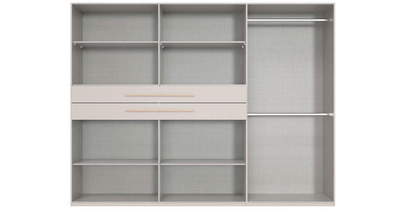 KLEIDERSCHRANK  in Sahara, Eiche Artisan  - Eiche Artisan/Sahara, Design, Glas/Holzwerkstoff (270/208/65cm) - Carryhome