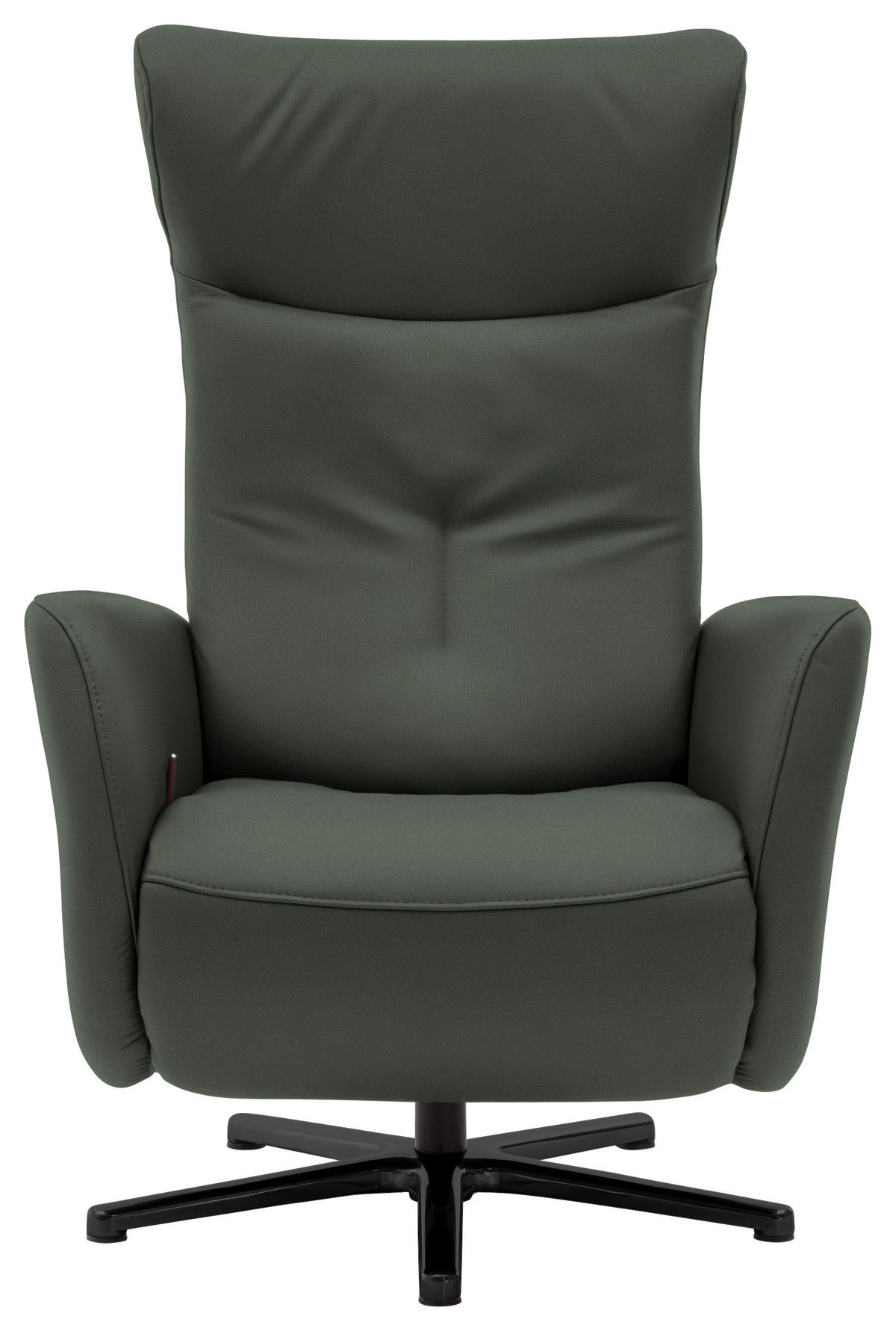 RELAXSESSEL in Leder Dunkelgrün  - Dunkelgrün/Schwarz, Design, Leder/Metall (76/112/83cm) - Beldomo Speed