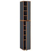 SCHUHSCHRANK Anthrazit, Honigeiche  - Honigeiche/Anthrazit, Design, Holzwerkstoff (30/183/33cm) - MID.YOU