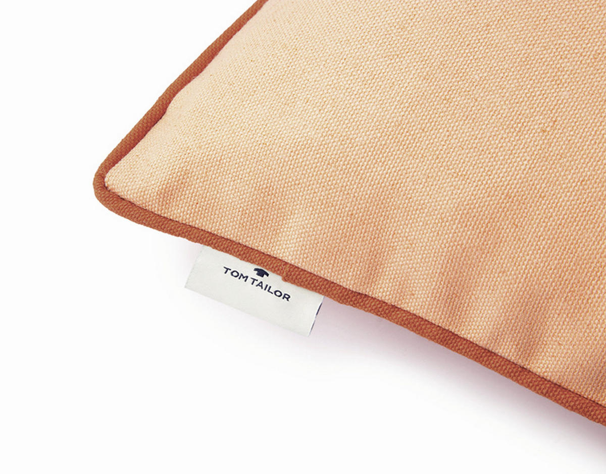 KISSENHÜLLE Dove Signature 40/40 cm  - Koralle/Orange, KONVENTIONELL, Textil (40/40cm) - Tom Tailor