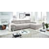 ECKSOFA in Webstoff Silberfarben  - Silberfarben, Konventionell, Textil/Metall (182/82/260cm) - Trendmanufaktur