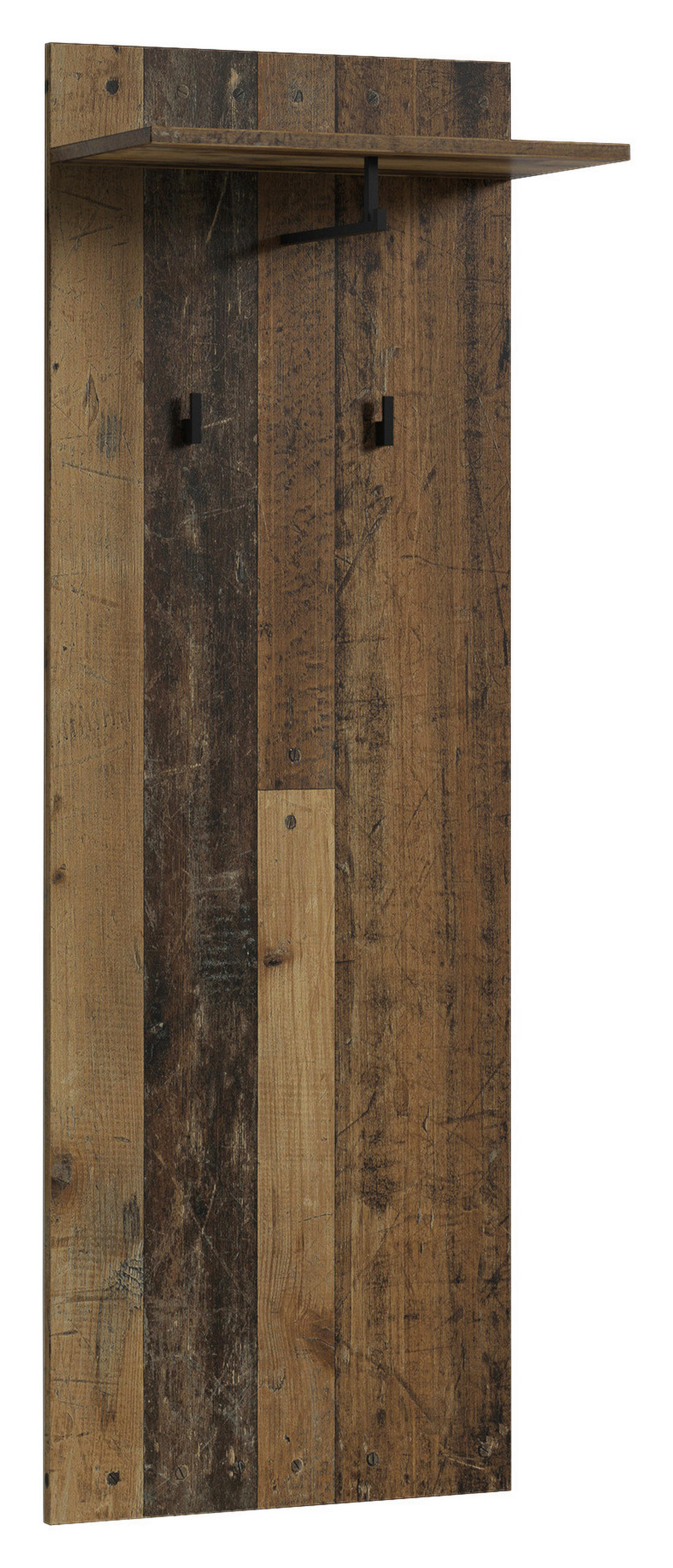 GARDEROBENPANEEL  in 48/140/28 cm  - Alteiche/Schwarz, LIFESTYLE, Holzwerkstoff (48/140/28cm) - MID.YOU