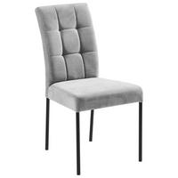 SZÉK fém, textil szürke, fekete  - fekete/szürke, Design, textil/fém (46/91/61cm) - Xora
