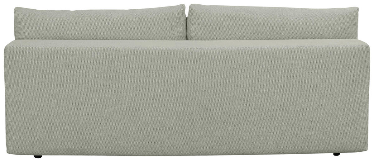 BOXSPRINGSOFA in Chenille Greige  - Greige/Schwarz, MODERN, Kunststoff/Textil (210/72/105cm) - Cantus