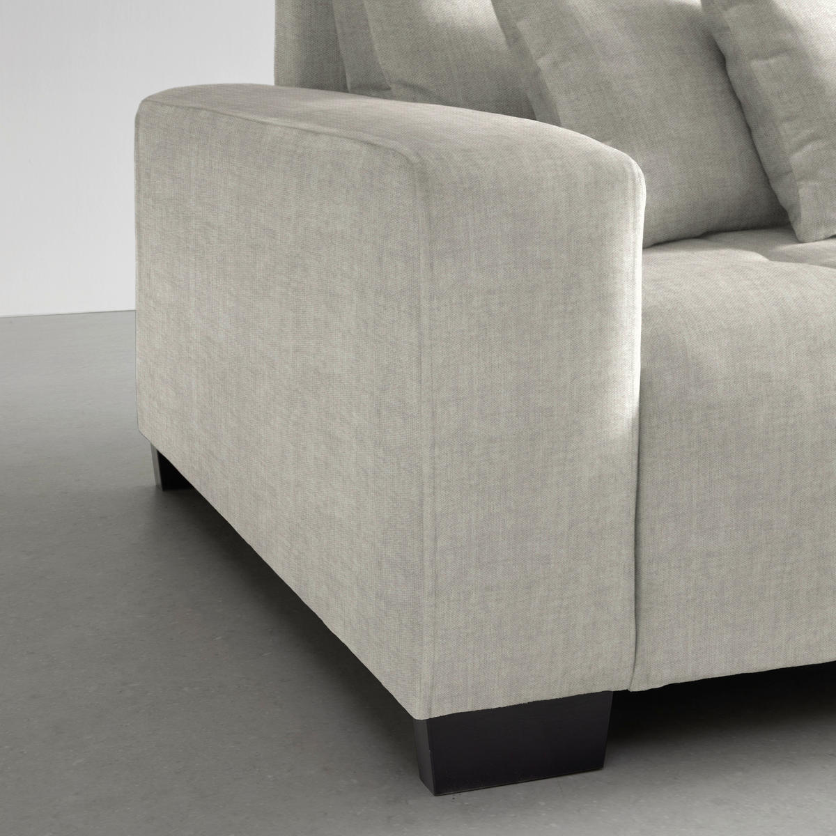 BIG SOFFA i cremefärgad  - svart/cremefärgad, Modern, trä (246/93/124cm) - MID.YOU