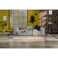 3-SITZER-SOFA HANNAH Cord Hellgrau  - Hellgrau/Schwarz, Design, Kunststoff/Textil (247/75/104cm) - MID.YOU